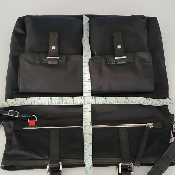 Unisex Tumi Black Nylon Voyageur Frankfurt North/South Foldable Tote